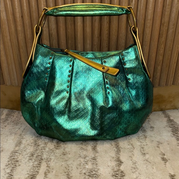Metallic Marine Green and Gold Women's MAXX NY Bag - Picture 1 of 7
